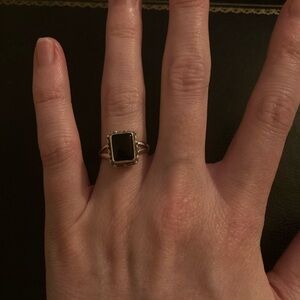 Sterling black onyx ring